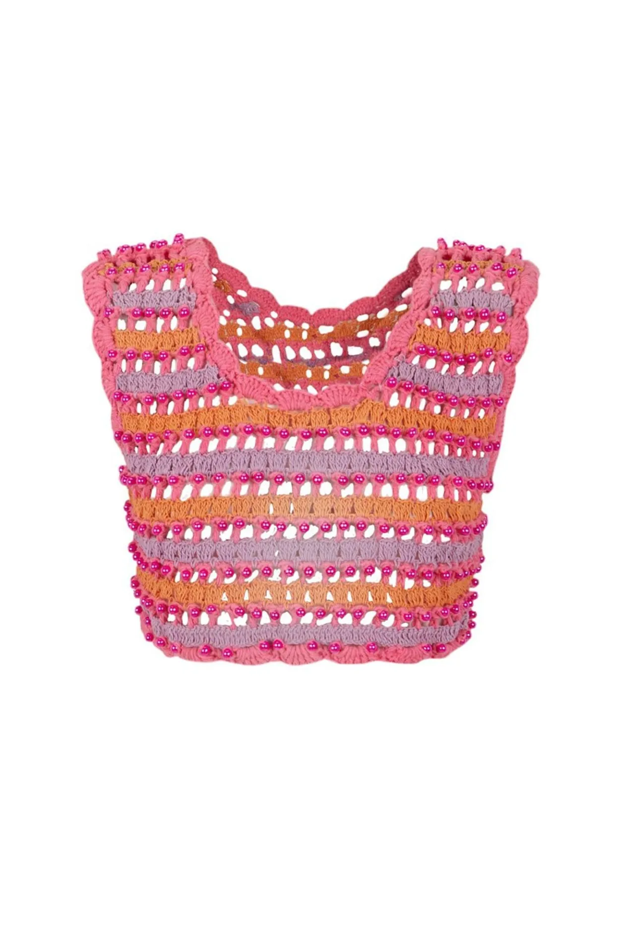 Crochet | Celia B Baffin Top Pink